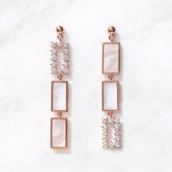 Shell Asymmetry Square ピアス/イヤリング