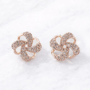 Elegant Zirconia Flower ピアス/イヤリング 【ニッケルフリー】