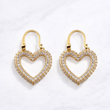 Lumière Open Heart Hoop ピアス | Gold