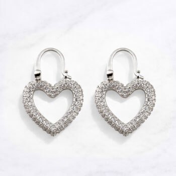 Lumière Open Heart Hoop ピアス | Silver