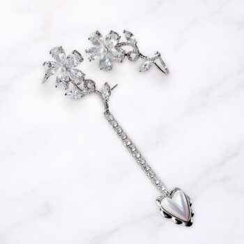 Jewelry Zirconia Flower ピアス&イヤーカフ【ニッケルフリー】