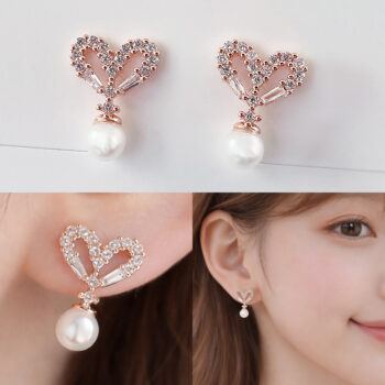 Hearts and Pearls ピアス/イヤリング 【ニッケルフリー】
