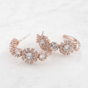 Brilliant hoop Flower ピアス&イヤリング 【ニッケルフリー】