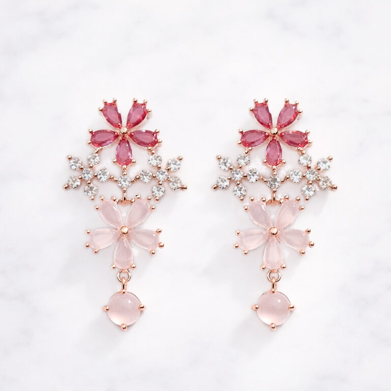 Grace Flower イヤリング 【ニッケルフリー】