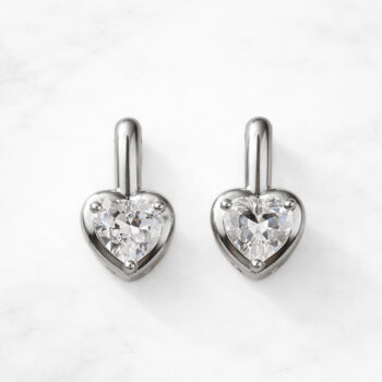 Brilliant Plump Heart ピアス/silver