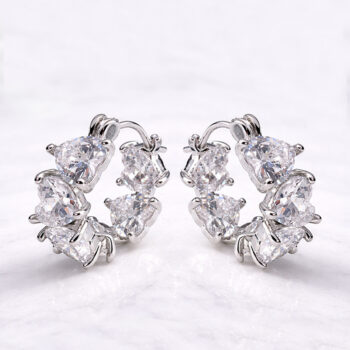 Brilliant Queen Heart ピアス/silver