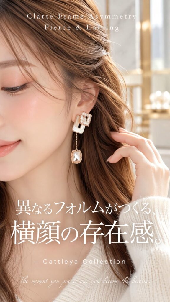 Clarté Frame Asymmetry ピアス&イヤリング
