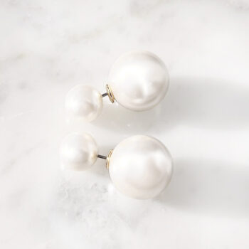 Elegant White Pearl ピアス/17×10