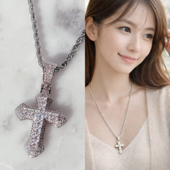 【金属アレルギー対応/ステンレス】Luxury Cross ネックレス