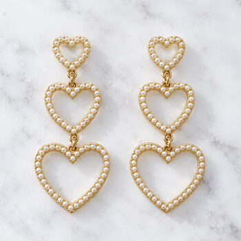 Amorette Triple Open-Heart ピアス