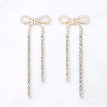 Lovely Ribbonロングキラキラピアス