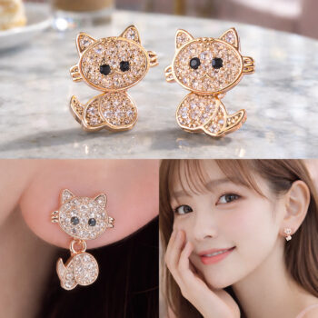 Mini Cat ピアス&イヤリング【ニッケルフリー】