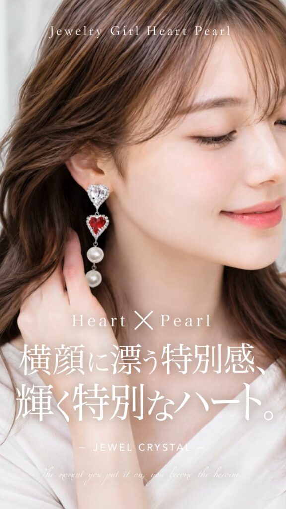 Jewelry Girl Heart Pearl ピアス&イヤリング