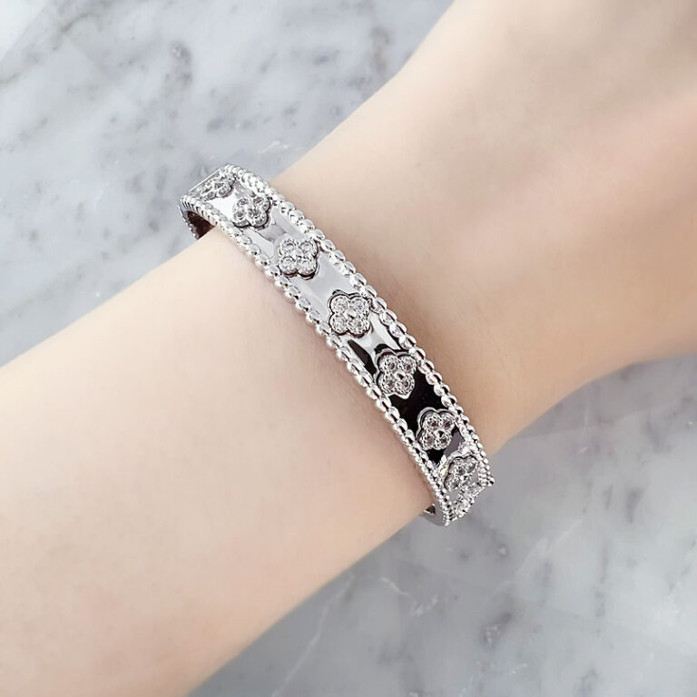 Luxury Clover motif ブレスレット/ silver