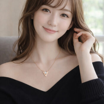 【金属アレルギー対応/ステンレス】Elegant Vネックレス