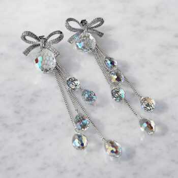 Jewel Drop Ribbon 2way ピアス