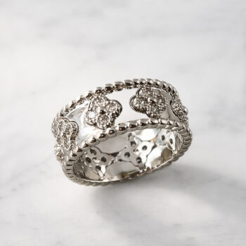 Luxury Clover motif  リング/ silver