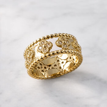 Luxury Clover motif  リング/YG