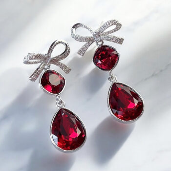 Jewel Ribbon Scarlett ピアス&イヤリング