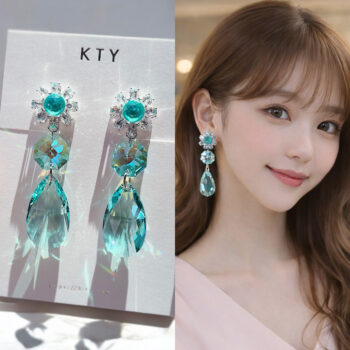 Jewel Drop Green ピアス&イヤリング