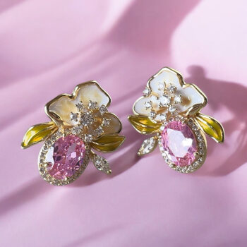 Little Girl Flower ピアス/Pink【ニッケルフリー】