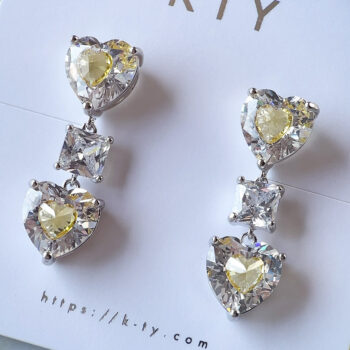 Dream 2Heart ピアス/Yellow【ニッケルフリー】