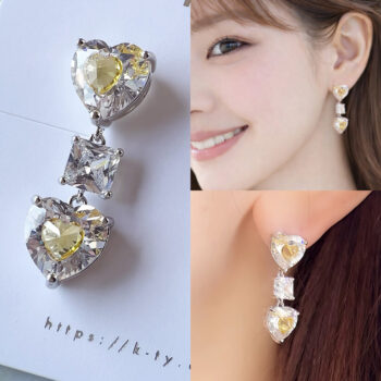 Dream 2Heart ピアス/Yellow【ニッケルフリー】