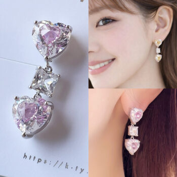 Dream 2Heart ピアス/Pink【ニッケルフリー】