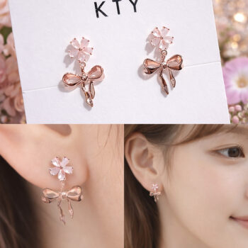 Ice Cubic Ribbon ピアス