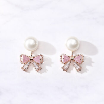 feminine Pink Ribbon ピアス&イヤリング【ニッケルフリー】