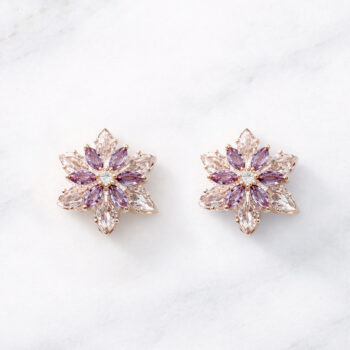 Brilliant 2Flower ピアス/purple