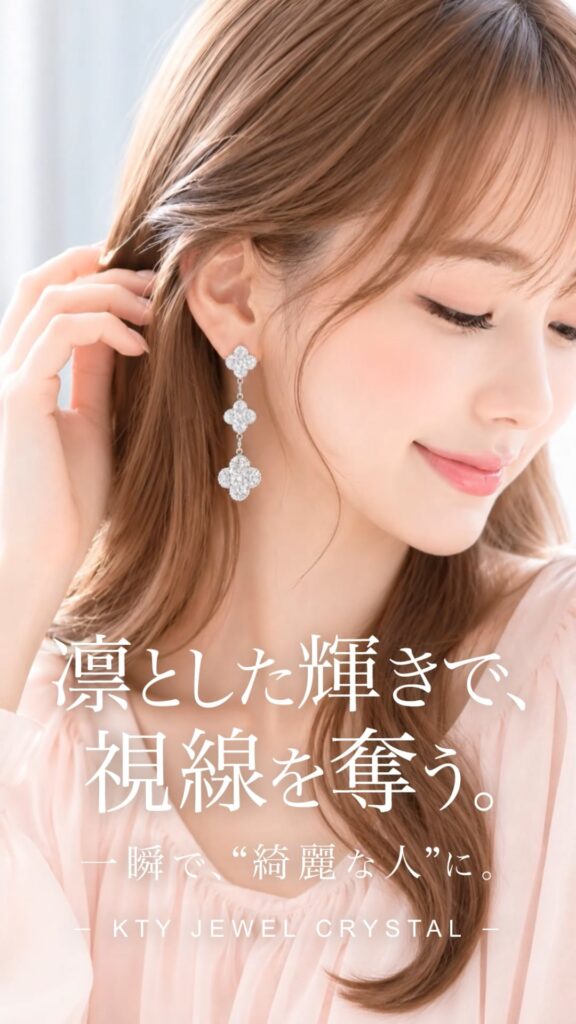 3Clover Pendant motif ピアス