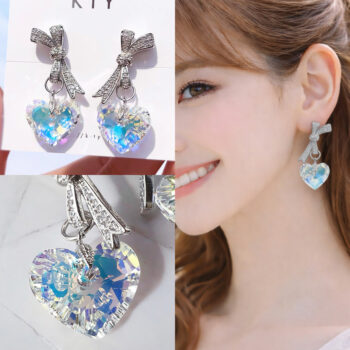 Jewelry Ribbon AB Heart ピアス&イヤリング