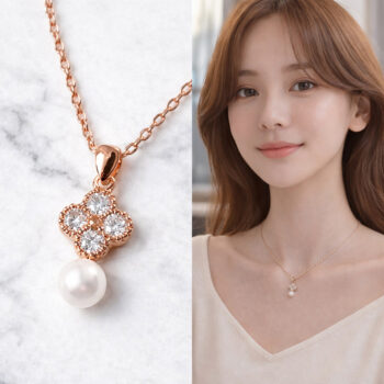 Mini Pearl Clover ネックレス【ニッケルフリー】