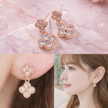 Mini Brilliant Clover ピアス/イヤリング【ニッケルフリー】