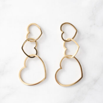 【金属アレルギー対応/ステンレス】Pretty 3Heart ピアス