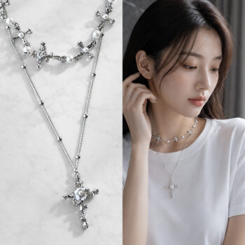 White Rose Choker ネックレス
