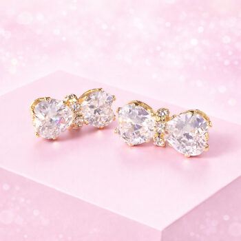 Veil Heart Ribbon ピアス