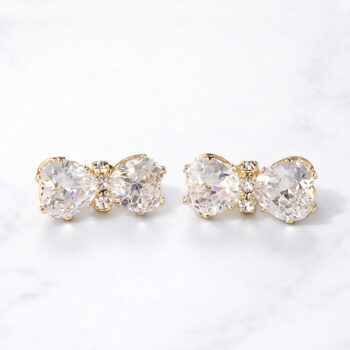 Veil Heart Ribbon ピアス