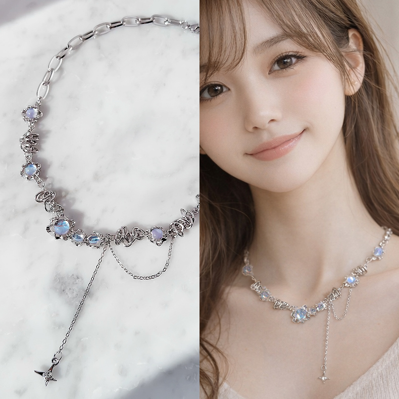 【金属アレルギー対応/ステンレス】Opal Luxury Stoneネックレス