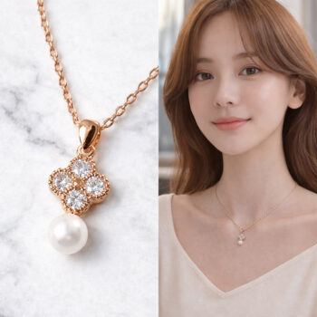 Mini Pearl Clover ネックレス【ニッケルフリー】