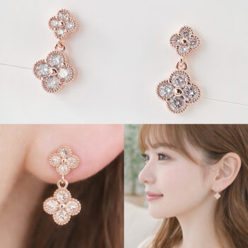 Mini Brilliant Clover ピアス/イヤリング【ニッケルフリー】