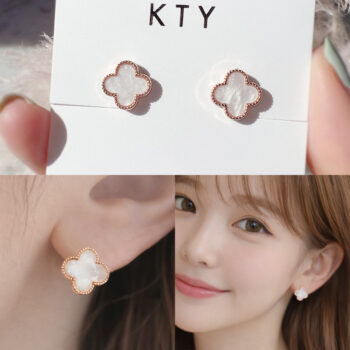 Shell Clover ピアス&イヤリング 【ニッケルフリー】