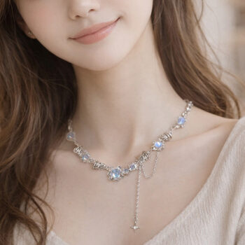 【金属アレルギー対応/ステンレス】Opal Luxury Stoneネックレス