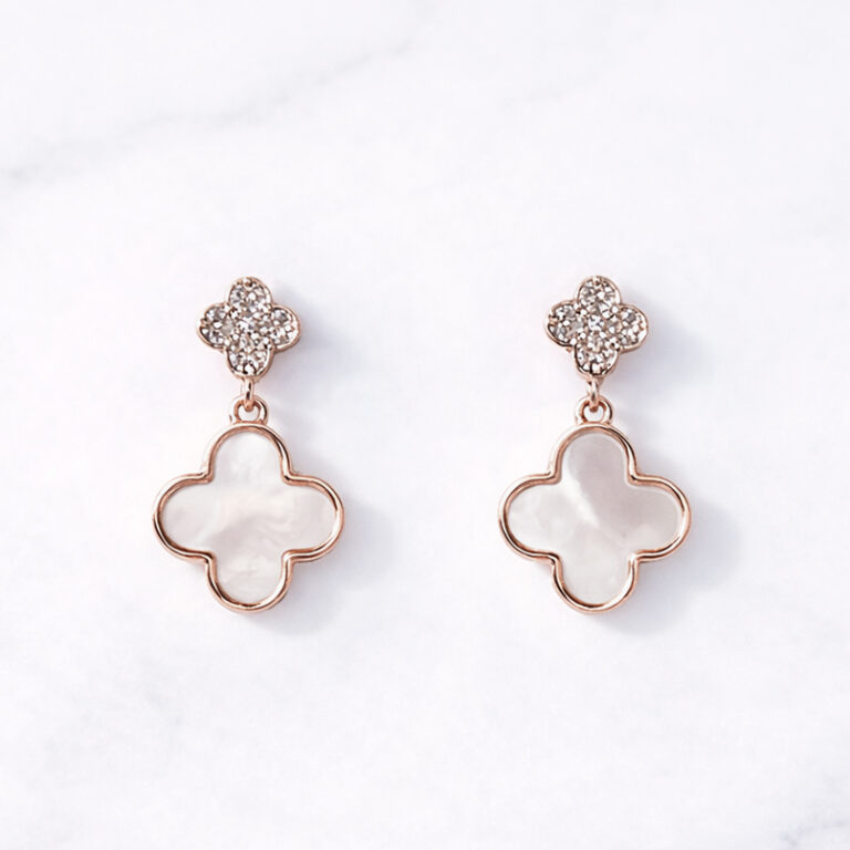 Shell Angel Clover ピアス&イヤリング【ニッケルフリー】