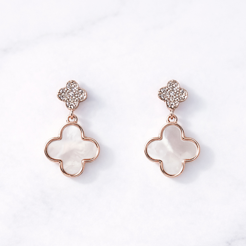 Shell Angel Clover ピアス&イヤリング