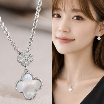 Shell Angel Clover ネックレス/Silver