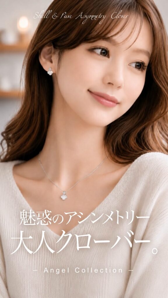Shell Asymmetry Clover ピアス&イヤリング/Silver【ニッケルフリー】