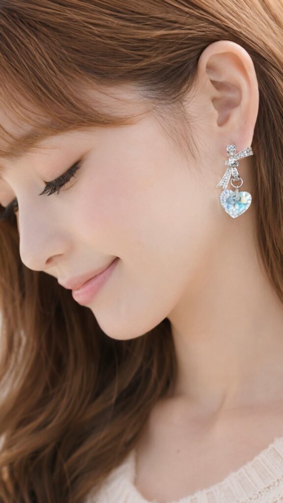 Jewelry Ribbon AB Heart ピアス&イヤリング