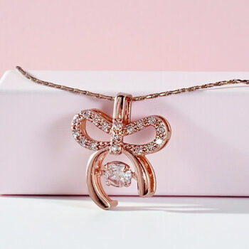 【金属アレルギー対応/ステンレス】Ribbon Cubic ネックレス